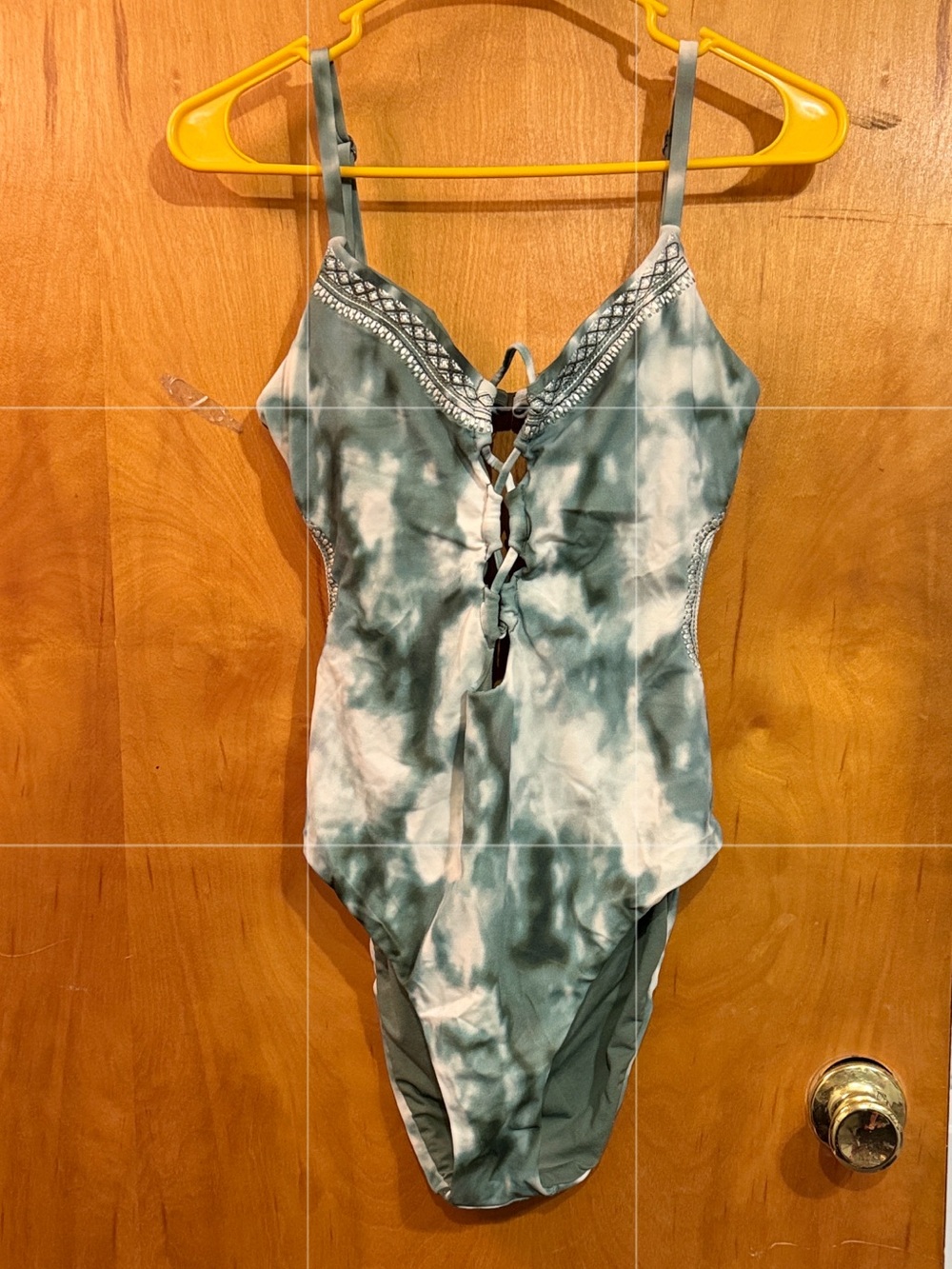 Lucky Brand cut out bathing suit sz M